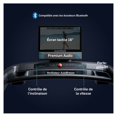 Tapis de course Commercial 1750 connecté iFIT / Ecran tactile 16