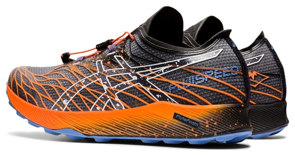 Asics FujiSpeed Trail Shoes Black Orange