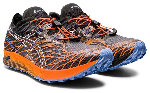 Asics FujiSpeed Trail Shoes Black Orange