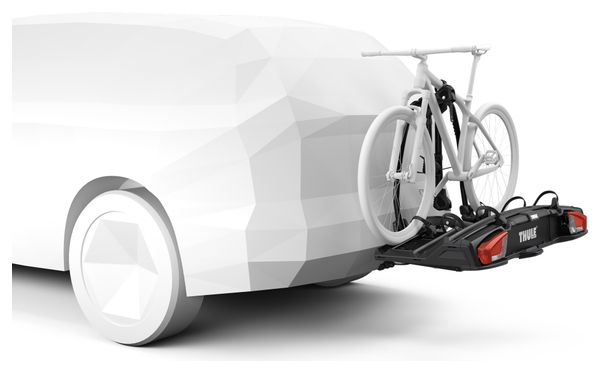 Portabicicletas Thule VeloSpace 3 9033100 para barra de remolque - 3 bicicletas (compatible con bicicletas eléctricas) Negro