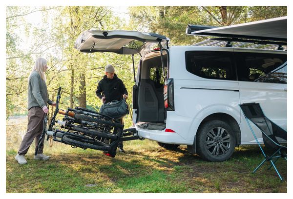 Portabicicletas Thule VeloSpace 3 9033100 para barra de remolque - 3 bicicletas (compatible con bicicletas eléctricas) Negro