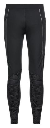 Lange Tights Odlo Zeroweight Warm Reflective Schwarz