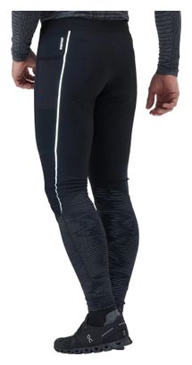Lange Tights Odlo Zeroweight Warm Reflective Schwarz