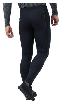 Lange Tights Odlo Zeroweight Warm Reflective Schwarz