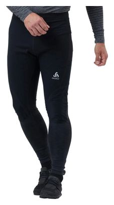 Lange Tights Odlo Zeroweight Warm Reflective Schwarz