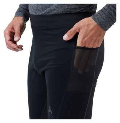 Lange Tights Odlo Zeroweight Warm Reflective Schwarz