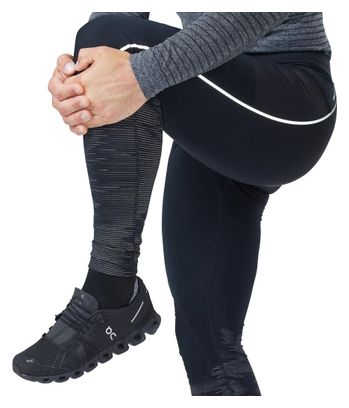 Lange Tights Odlo Zeroweight Warm Reflective Schwarz