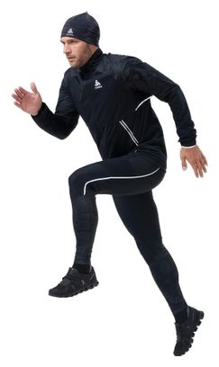 Lange Tights Odlo Zeroweight Warm Reflective Schwarz