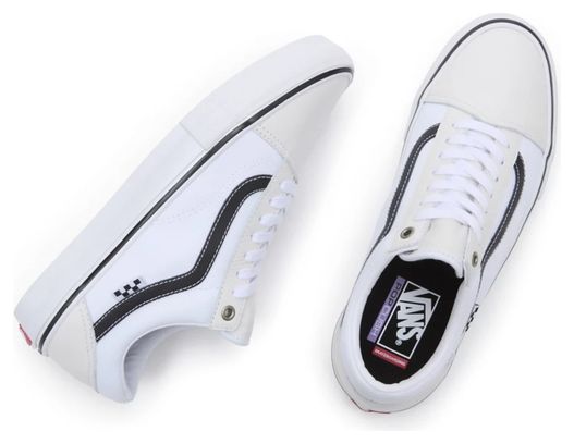 Vans Skate Old Skool Lederschuhe Weiß/Weiß