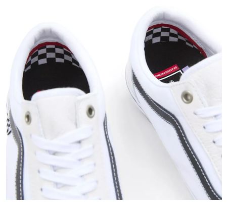 Vans Skate Old Skool Lederen Schoenen Wit/Wit
