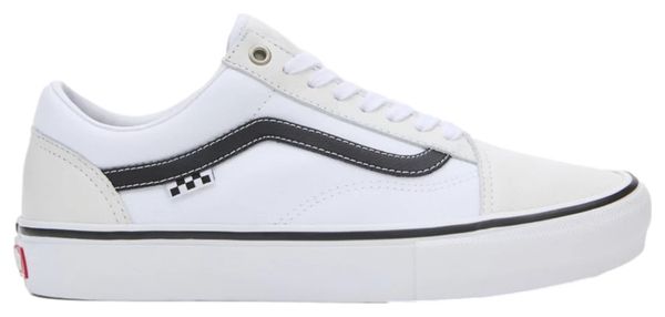 Vans Skate Old Skool Lederen Schoenen Wit/Wit