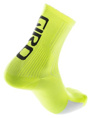 Par de calcetines GIRO HRC TEAM amarillo fluo / negro