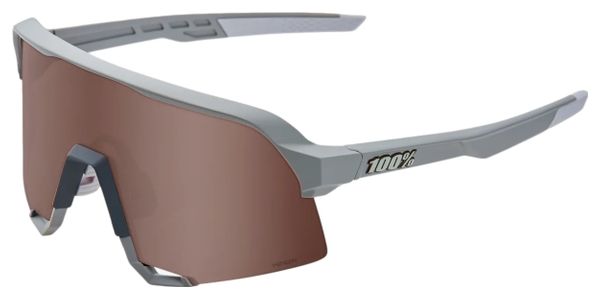 100% S3 Soft Tact Gray - HiPER Mirror Crimson Silver Lenses