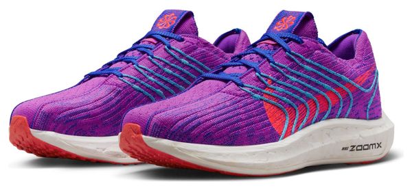 Chaussures de Running Nike Pegasus Turbo Flyknit Next Nature Femme Violet Orange
