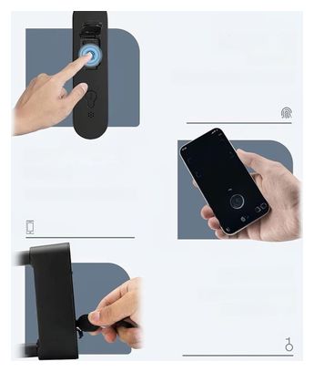 Antivol U connecté avec empreinte digitale et application ROCKBROS