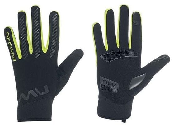 Northwave Active Gel Gloves Black Yellow Fluo