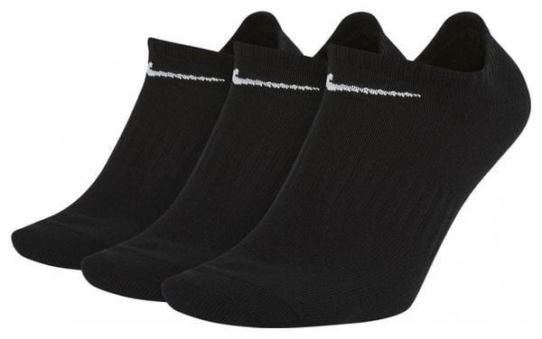 Nike Everyday Lichtgewicht No-Show Sokken (x3) Zwart Unisex