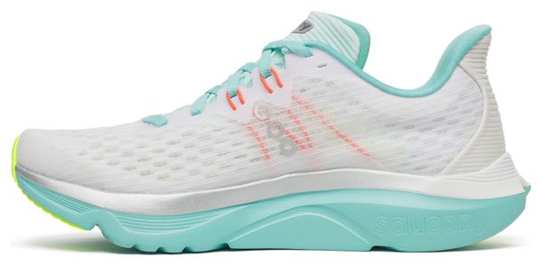 Chaussures Running Saucony Kinvara 16 Blanc/Bleu Femme