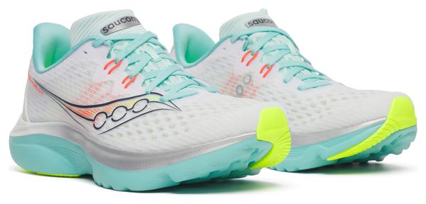 Chaussures Running Saucony Kinvara 16 Blanc/Bleu Femme