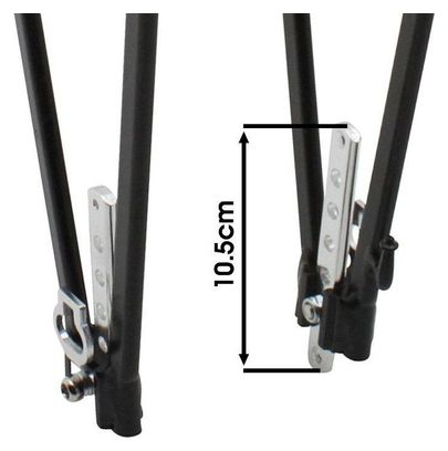 Porte-bagages arriere a tringles alu reglable P2R