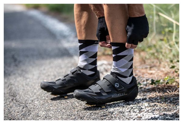 Calzini da ciclismo Rogelli Rcs-14 - Uomo - Nero/Bianco