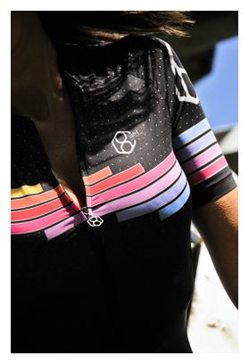 Maillot de cyclisme  manches courtes pour femmes noir 8andCounting