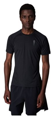 Maillot de manga corta reflectante de secado rápido Champion Negro