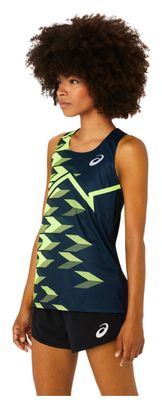 Asics Light Run Graphic Blau Gelb Damen Tanktop