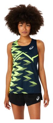 Asics Light Run Graphic Blau Gelb Damen Tanktop