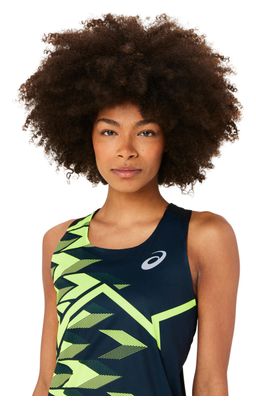 Asics Light Run Graphic Blau Gelb Damen Tanktop