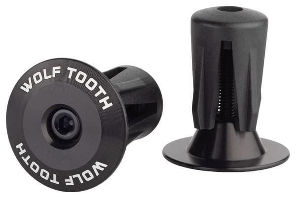 Embouts de Guidon Wolf Tooth Alloy Bar End Plugs Noir