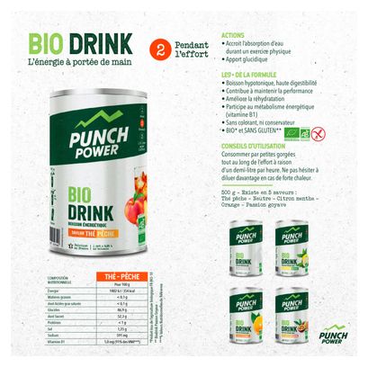 Boisson Biodrink Punch Power citron-menthe – 500g