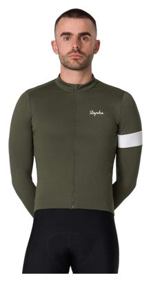 Rapha Core Thermal Langarm-Trikot für Herren, grün/weiß