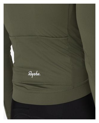 Rapha Core Thermal Langarm-Trikot für Herren, grün/weiß