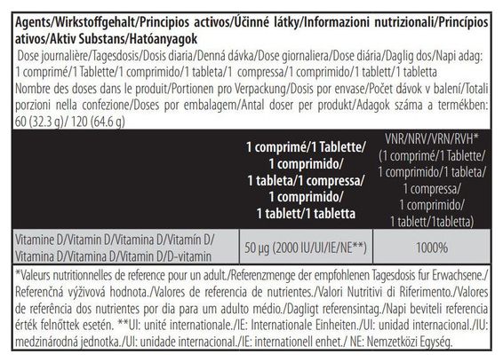Vitamine D3 2000 Ui (120 Caps) - Biotech Usa -  Vitamine D