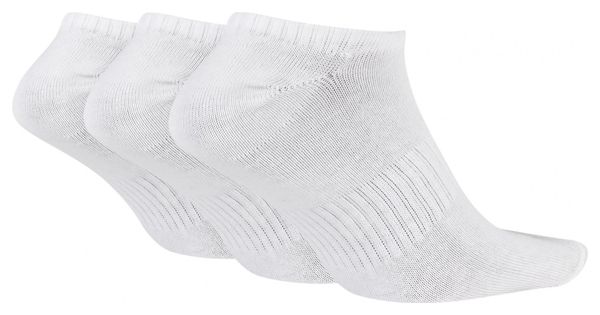 Nike Everyday Lichtgewicht No-Show Sokken (x3) Wit Unisex