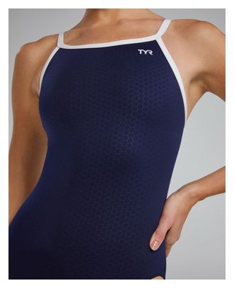 Maillot de bain Tyr Hexa Diamondfit Bleu/Blanc Femme