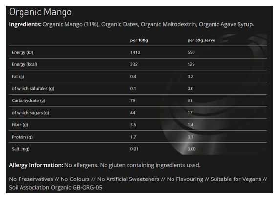 Torq Energy Chew Mango Bar 39g