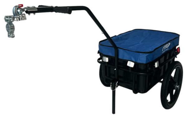 remorque pour vélo cargo 20 ,130 litres , caisse en aluminium, aspect