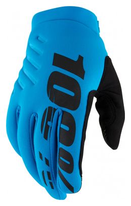 100% Brisker Turquoise Blue Long Gloves