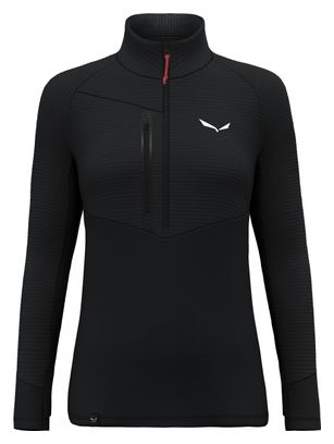 Dames Salewa Vajolet Polarlite Responsive Half Zip Fleece Zwart