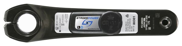 Kurbel Leistungsmesser Stages Cycling Stages Power L Shimano XTR R9100 Schwarz