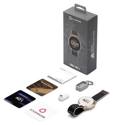 Orologio GPS Coros Pace 4 in alluminio e nylon, nero e oro, edizione Jakob Ingebrigtsen