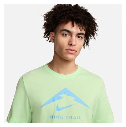 Nike Dri-Fit Trail Logo Kurzarmtrikot Grün Blau Herren