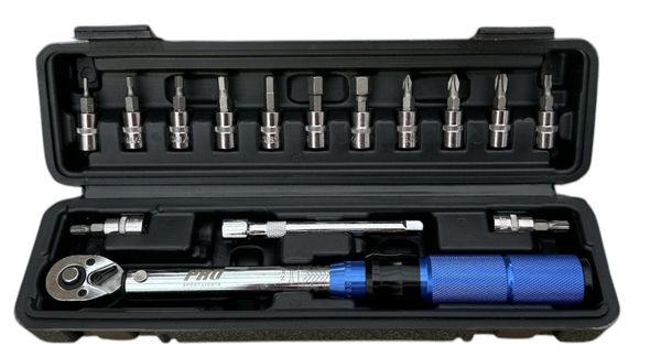 Clé Dynamométrique Kit 1/4" 2-24 Nm Allen et Torx