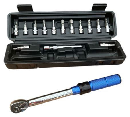 Clé Dynamométrique Kit 1/4" 2-24 Nm Allen et Torx