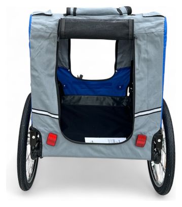 Remorque pour chien Premium pliable – Bleue – Imperméable – Jusqu'à 30 kg
