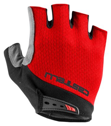 Castelli Entrata V Red Unisex Short Gloves