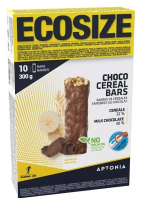 10 Barres Énergétiques Aptonia Céréales Enrobés Chocolat / Banane 30g