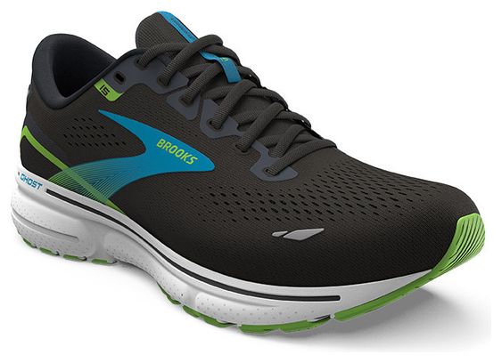 Chaussures Running Brooks Ghost 15 Noir Bleu Vert Homme